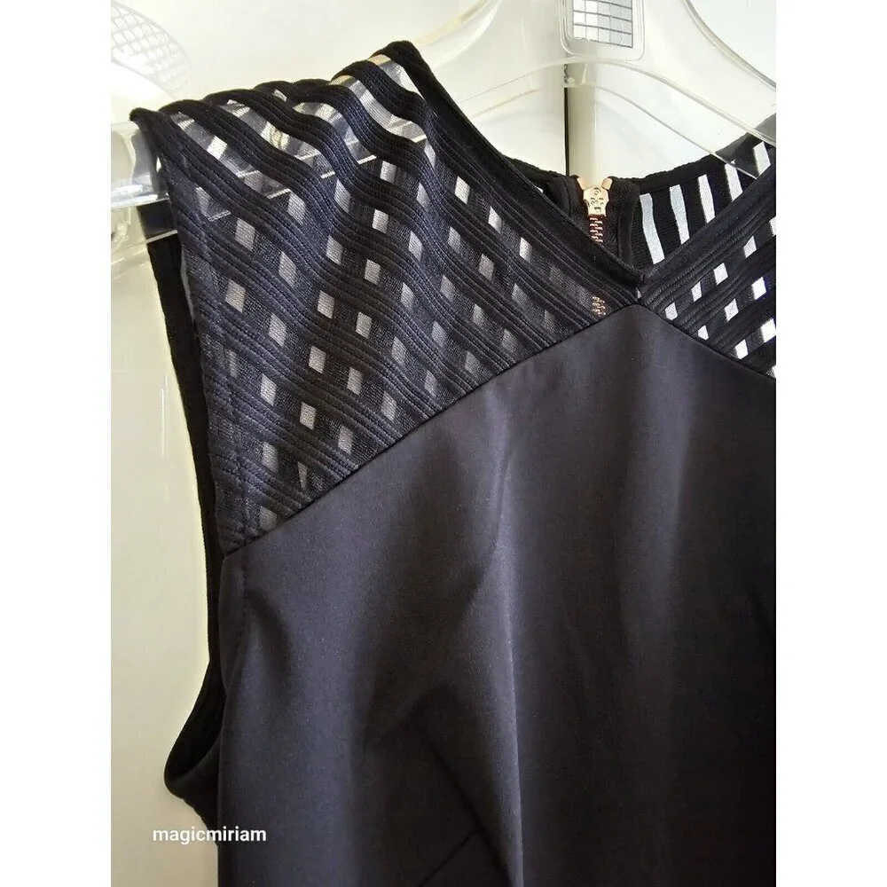 BNWT TED BAKER LONDON LUCETTE MESH DETAIL BODYCON DRESS black - Picture 11 of 16